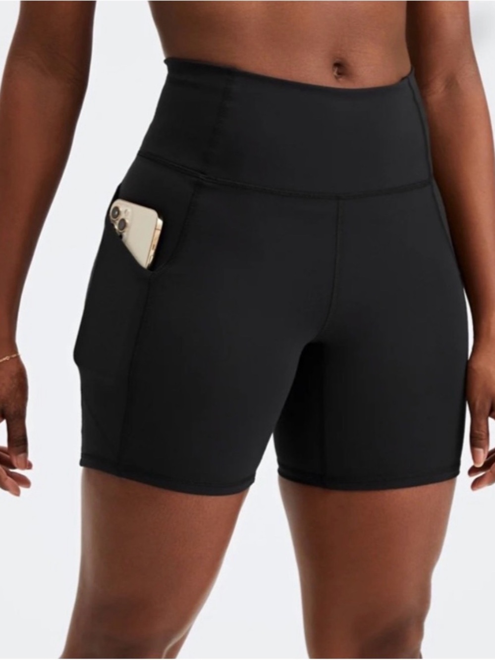 NWT Black Fabletics Oasis High-Waisted 6'' Short Size XL 12-14